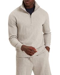 Ted Baker - Dougles Texture Quarter Zip Sweatshirt - Lyst