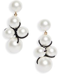 Carolina Herrera - Contessa Imitation Pearl Cluster Drop Earrings - Lyst