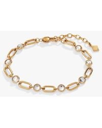 ALEX AND ANI - Crystal And Paperclip Chain Bracelet - Lyst