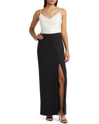 Vince Camuto - Sequin Cowl Neck Gown - Lyst