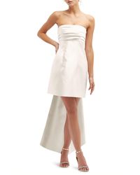 Alfred Sung - Oversize Bow Back Strapless Minidress - Lyst