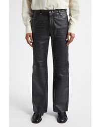 Our Legacy - Carlson Cut Five-Pocket Leather Jeans - Lyst