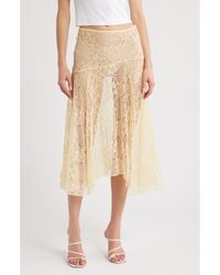 Lioness - Bloom Lace Midi Skirt - Lyst