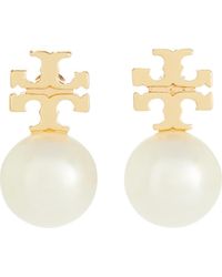 Tory Burch - Faux Pearl Stud Earrings - Lyst