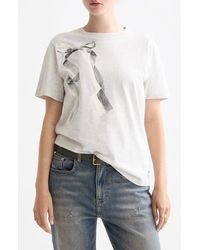 Scotch & Soda - Artwork Bow Cotton Graphic T-Shirt - Lyst
