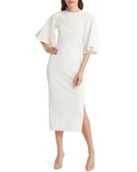 Ted Baker - Lounia Fluted Sleeve Body-con Sweater Dress - Lyst