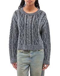 BDG - Acid Crop Cable Knit Sweater - Lyst