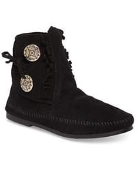 Minnetonka - Two-Button Hardsole Bootie - Lyst
