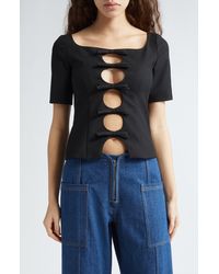 Sandy Liang - Sorrel Bow Detail Top - Lyst