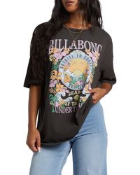 Billabong - Under The Palms Oversize Cotton Graphic T-shirt - Lyst