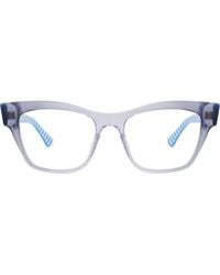 Kate Spade - Myno 50Mm Cat Eye Light Blocking Reading Glasses - Lyst