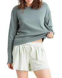 Papinelle - Luxe Rib Long Sleeve Pajama Shirt - Lyst