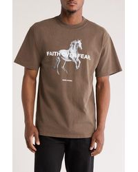 Saint Studio - Faith Over Fear Cotton Graphic T-Shirt - Lyst