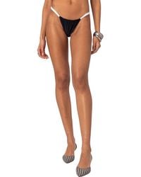 Edikted - Leanna Contrast String Bikini Bottom - Lyst