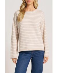 Matty M - Stripe Boat Neck Sweater - Lyst