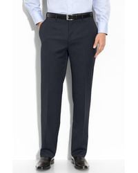 Canali - Flat Front Wool Trousers - Lyst