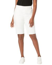 Jessica London - Comfort Waist Stretch Denim Bermuda Short - Lyst