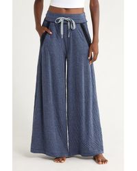 Free People - Wait A Minute Drawstring Cotton Wide Leg Pants - Lyst