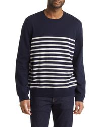 A.P.C. - Pull Matthew Stripe Recycled Cashmere & Cotton Crewneck Sweater - Lyst