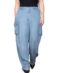Standards & Practices - High Waist Chambray Cargo Pants - Lyst