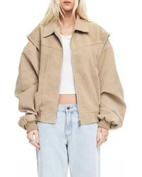 Lioness - Vista Faux Suede Bomber Jacket - Lyst