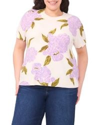 Cece - Hydrangea Short Sleeve Sweater - Lyst