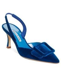 Manolo Blahnik - Maysli Buckle Slingback Pointed Toe Pump - Lyst