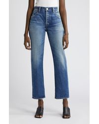 Moussy - Foxwood Straight Leg Ankle Jeans - Lyst