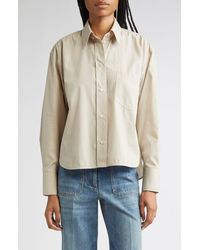 Victoria Beckham - Crop Button-Up Shirt - Lyst
