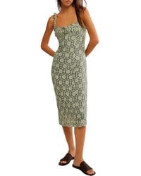Free People - Lucinda Floral Lace Midi Dress - Lyst
