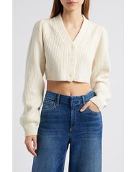LoveShackFancy - Avignon Wool & Cashmere Crop Cardigan - Lyst