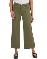 Kut From The Kloth - Meg Fab Ab Raw Hem High Waist Ankle Wide Leg Jeans - Lyst