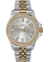 Timex - Kaia Crystal Two-tone Bracelet Strap Watch - Lyst