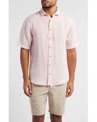 Johnnie-o - Gianna Hangin' Out Short Sleeve Linen & Lyocell Button-Up Shirt - Lyst