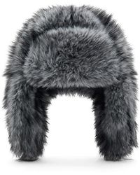 Mango - Faux Fur Trapper Hat - Lyst