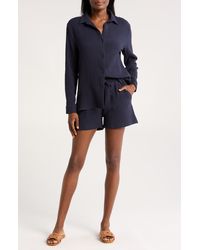 Nordstrom - Double Gauze Shirt & Shorts Cover-up Set - Lyst