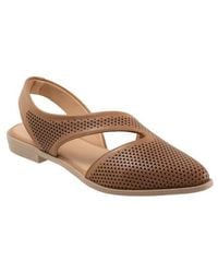 BUENO - Bianca Perf Slingback Pointed Toe Flat - Lyst