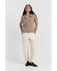 Chinti & Parker - Wool Cashmere Blend V Neck Collared Sweater - Lyst