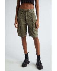 R13 - Relaxed Cotton Cargo Shorts - Lyst