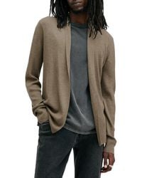 AllSaints - Mode Merino Wool Shawl Collar Cardigan - Lyst