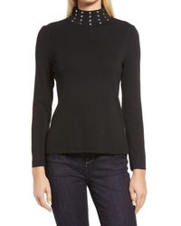 Ming Wang - Mock Neck Sweater - Lyst