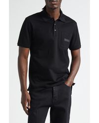 Givenchy - Logo Patch Regular Fit Cotton Piqué Polo - Lyst