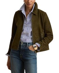 Ralph Lauren - Suede Zip Front Jacket - Lyst