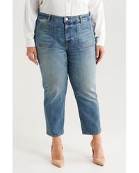 Kut From The Kloth - Elizabeth Patch Pocket High Waist Crop Straight Leg Jeans - Lyst