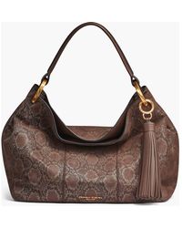 Donna Karan - Glenwood Python Suede Shoulder - Lyst