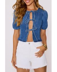 Vici Collection - Delilah Tie Front Top - Lyst