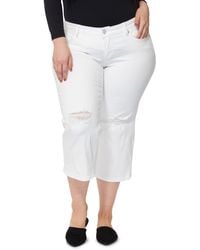 Slink Jeans - Mid Rise Wide Leg Crop Jeans - Lyst