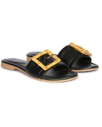 Jelavu - Amsterdam Suede Leather Band Slide Sandals - Lyst