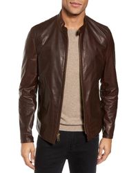 Schott Nyc - Café Racer Unlined Cowhide Leather Jacket - Lyst