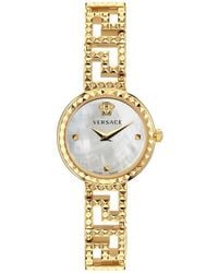 Versace - Greca Goddess Mother-Of-Pearl Bracelet Watch, 28Mm - Lyst